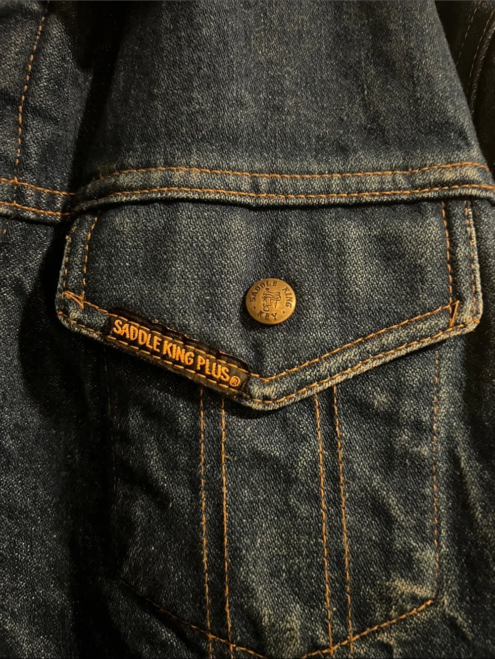 RARE Vintage 70s Saddle King Western Denim Jacket
